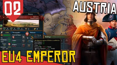 UNIÃO COM BOHEMIA e Mais 3(?!) - EU4 Austria #02 [Série Gameplay Português PT-BR]