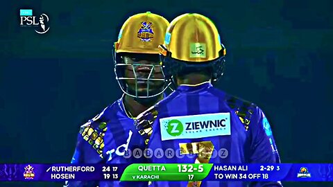HBL PSL 9 Karachi vs Quetta Rutherford bathing big sixes in LSAT over against Karachi on 29th Feb.