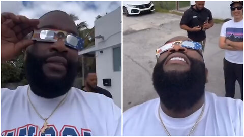Rick Ross during the solar eclipse