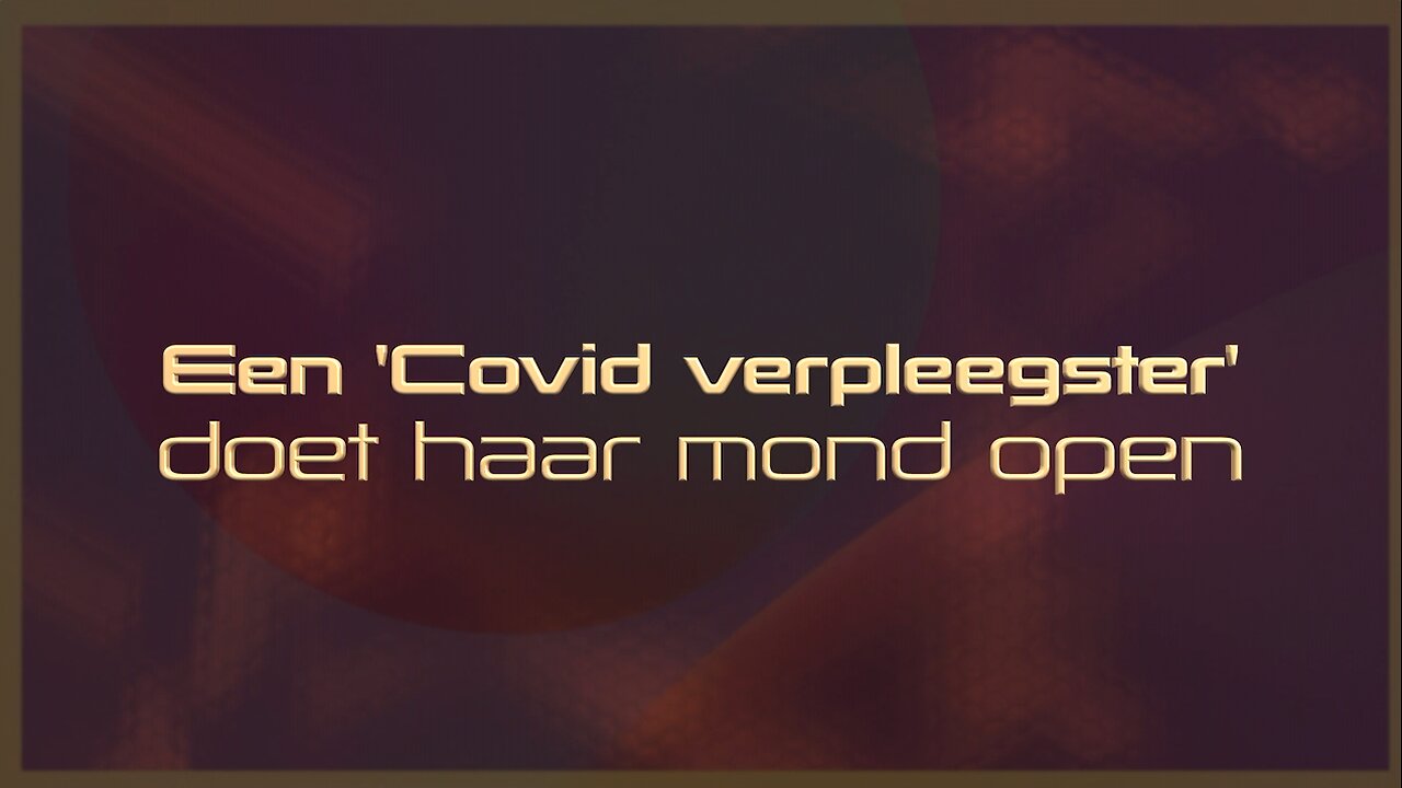 Een Covid verpleegster doet haar mond open - Nederl.ot