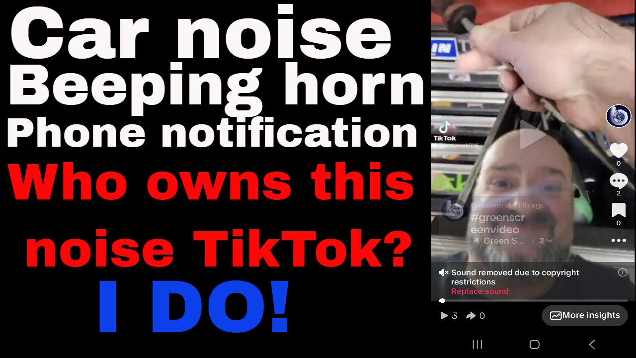 tic tok hit me with a copyright mute over car noise