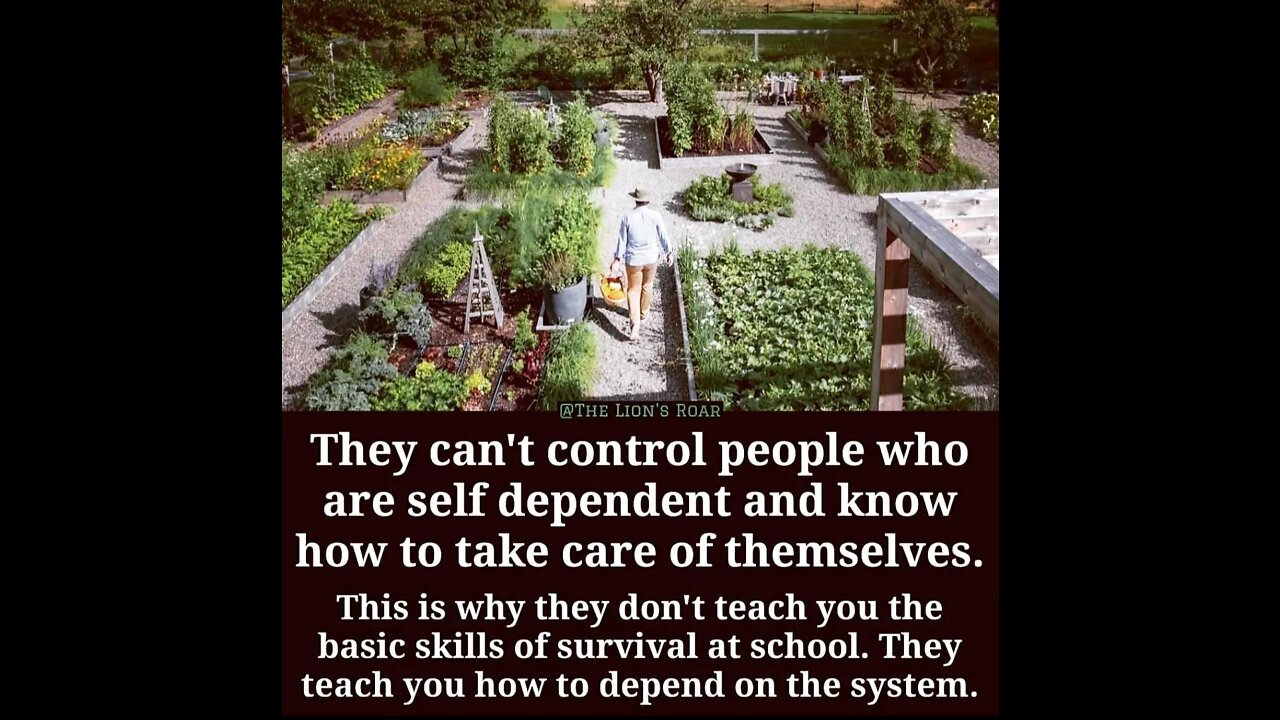 Speech on being self-sufficient and living off the grid