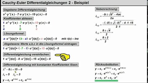 Cauchy-Euler Differentialgleichungen 2 ►Beispiel