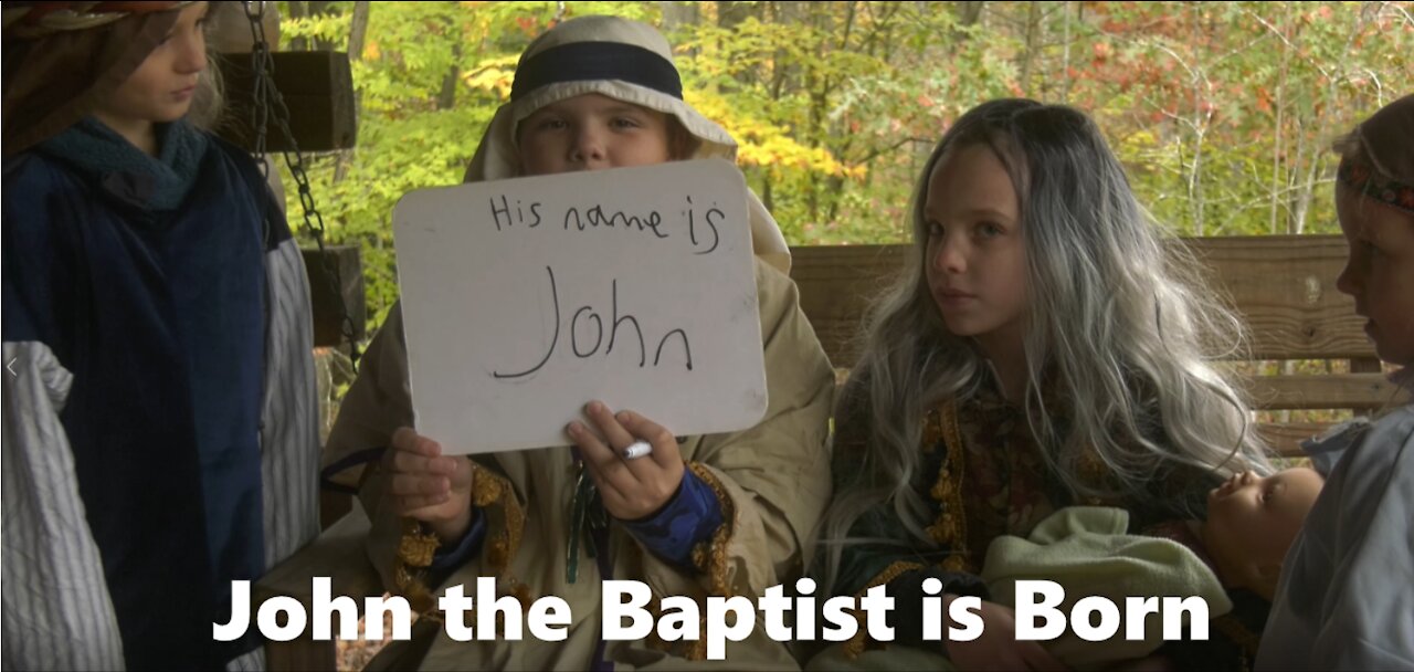 John the Baptist is Born, Zecariah and the Angel, Elizabeth and Zecariah, for kids, 4k