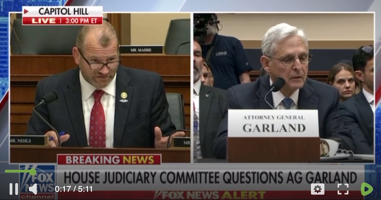 Troy Nehls Questioning Merrick Garland - House Judiciary Committee Hearing