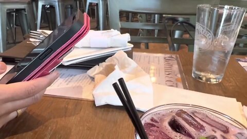 The Bourbon with real blueberry was yummy!