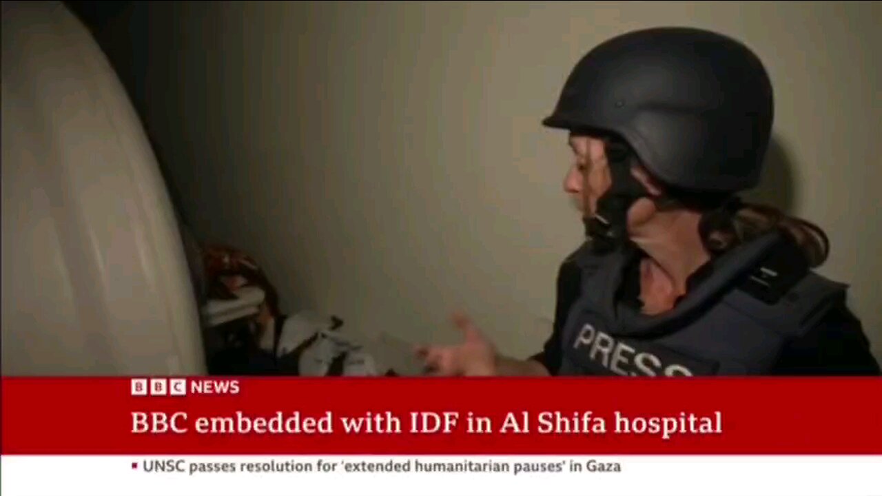 BBC with the IDF at the Shifa Hospital - aka Hamas operating base!