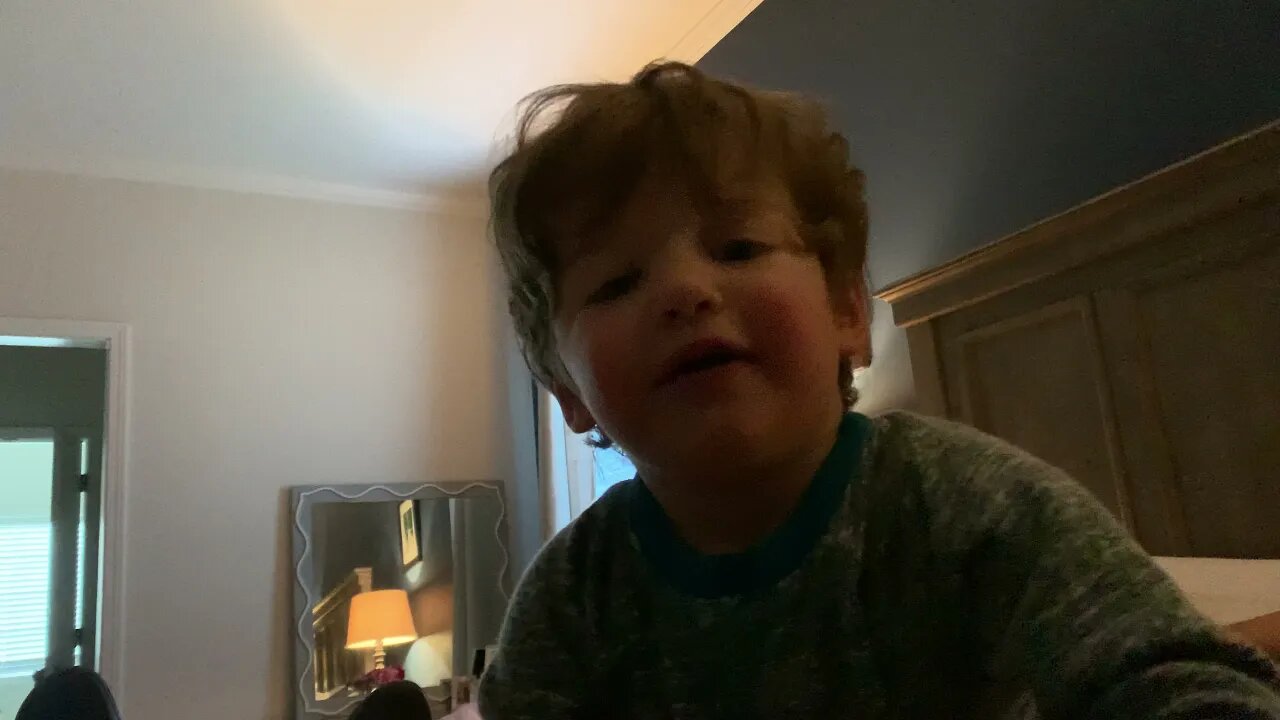 Grant Playing Night Night in the bed
