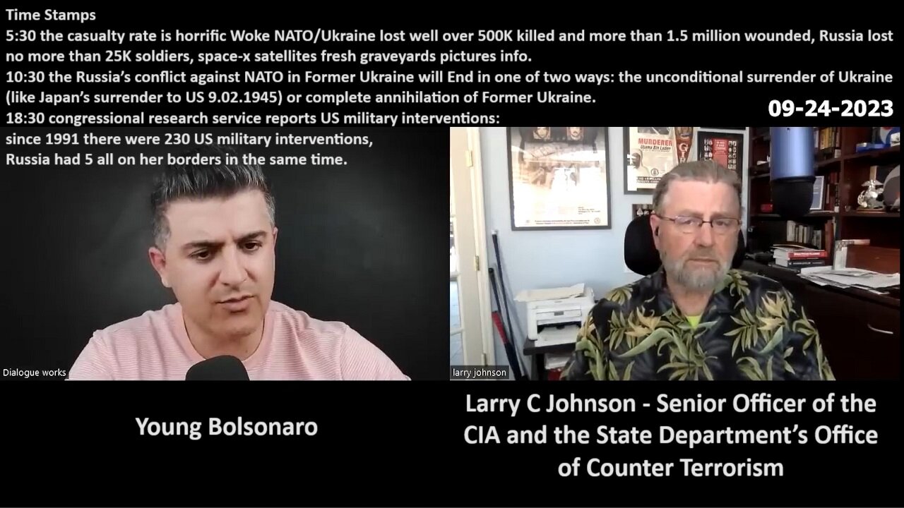 w/Johnson CIA: Since 1991 there were 230 US military interventions, when Russia had 5 on her borders