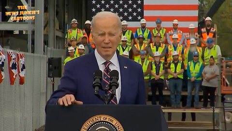 Biden can't skip his usual joke he repeats at every event: "Take a seat if you have one..." while talking about school shooting. His handlers laugh.