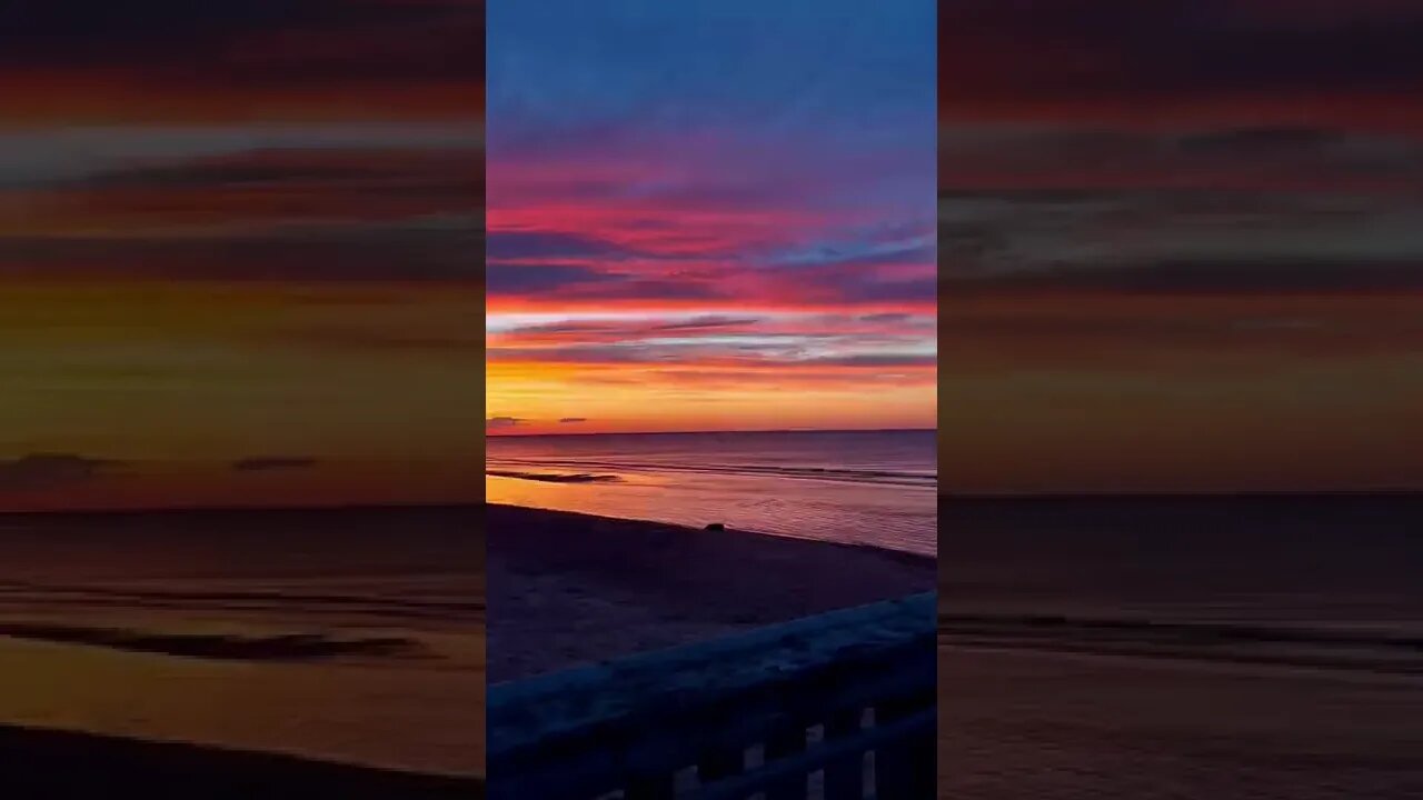 Beautiful golden sunset at the beach