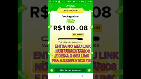 entra no meu link nos comentários e deixa o seu pra cada um se ajudar vamos ganhar 200reais🤯