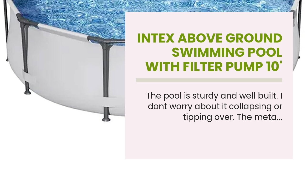 Intex Above Ground Swimming Pool with Filter Pump 10' x 30" Metal Frame