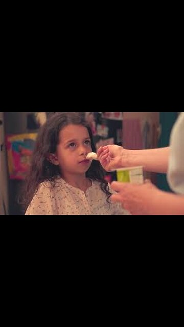 Girl eating expired yogurt