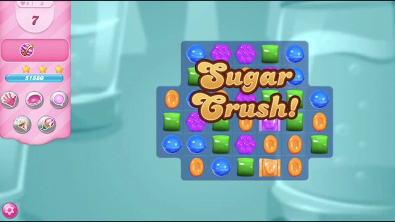 Candy Crush Saga | Level 3 | NO BOOSTERS | 3 STARS | PASSED ON FIRST TRY! | 107980 🦄