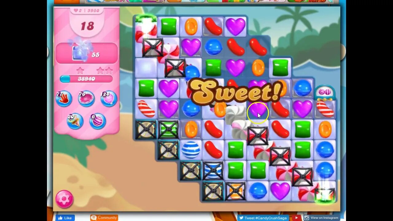 Purple Hearts for February 2021 in Candy Crush Saga!!!