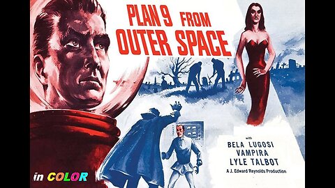 PLAN 9 FROM OUTER SPACE 1958 in COLOR Evil Aliens Resurrect the Dead as Zombies FULL MOVIE