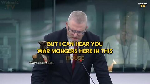 Polish MEP Grzegorz Braun in the European Parliament