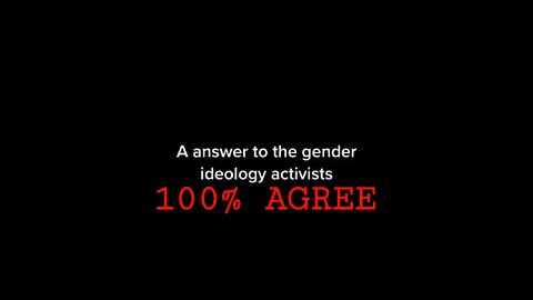 A answer to the gender ideology activists