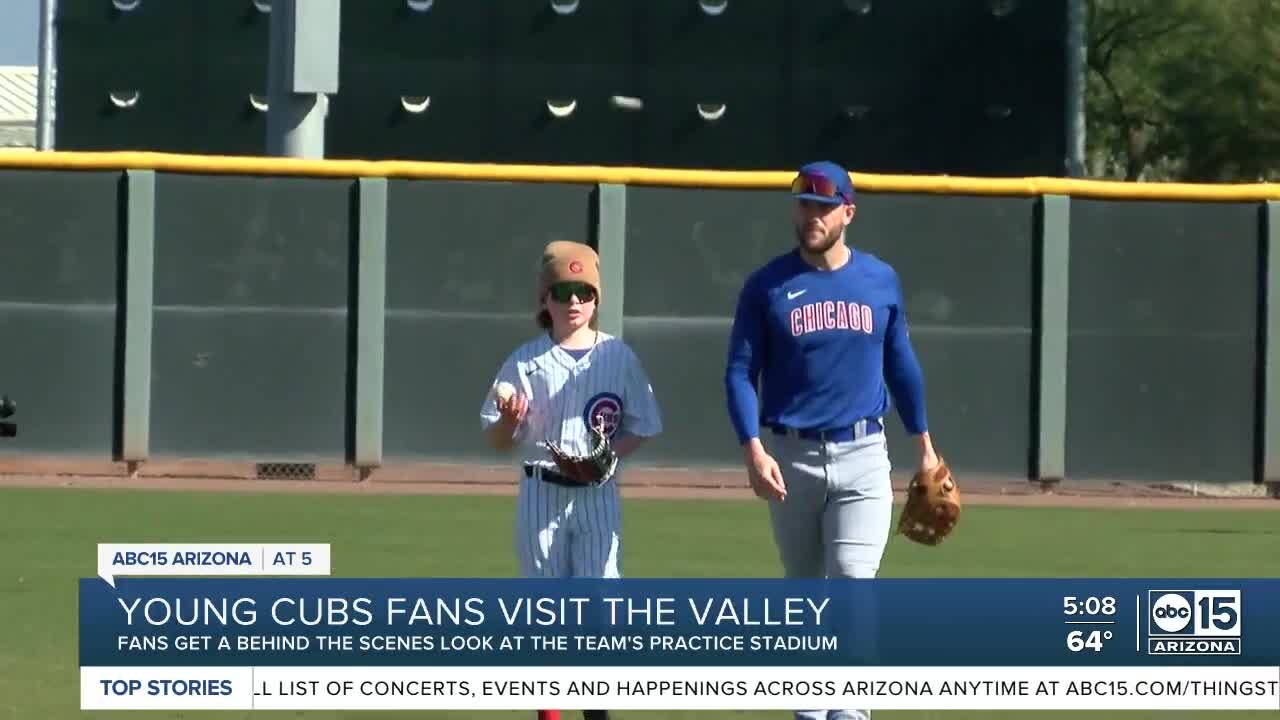 Young Cubs fans visit the Valley