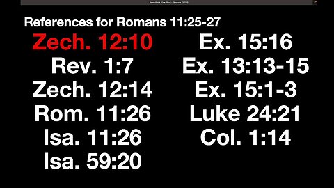 Romans 11:25-27 cont. (Sunday School) 7/30/23 AM