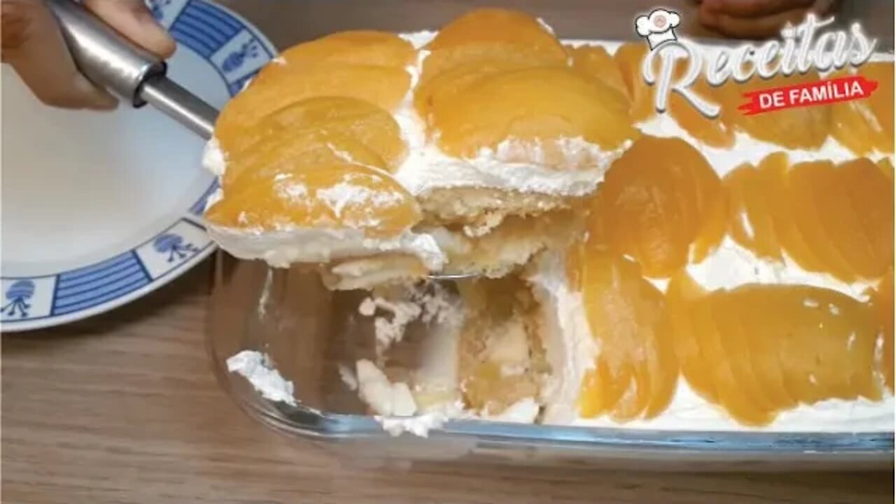 MANJAR DOS DEUSES COM ABACAXI E PÊSSEGO