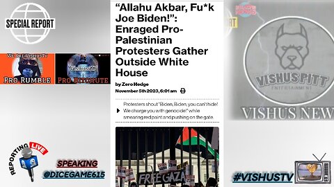 Pro-Palestinian Protesters Gather Outside White House... #VishusTv 📺