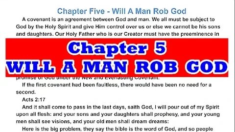 Chapter 5 Will A Man Rob God