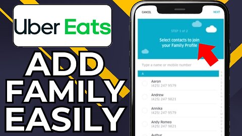 HOW TO ADD FAMILY TO UBER EATS SHARED ACCOUNT