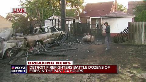 Detroit firefighters battle dozens of fire in past 24 hours