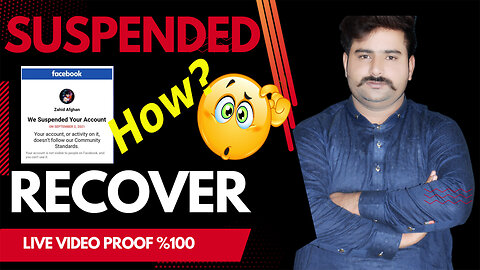 How? to Recover Suspended Facebook ID Live Proof | Recover Facebook Account