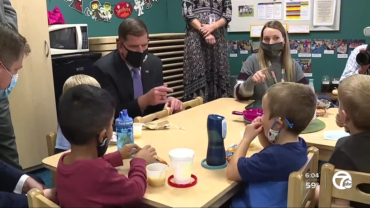 U.S. Secretary of Labor Marty Walsh says funding for child care will create path to middle class