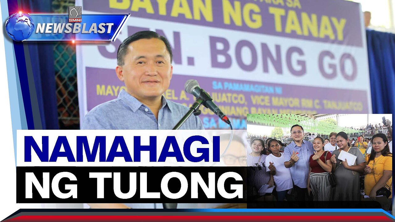 Sen. Bong Go, personal na namahagi ng tulong sa mga Tanayeños