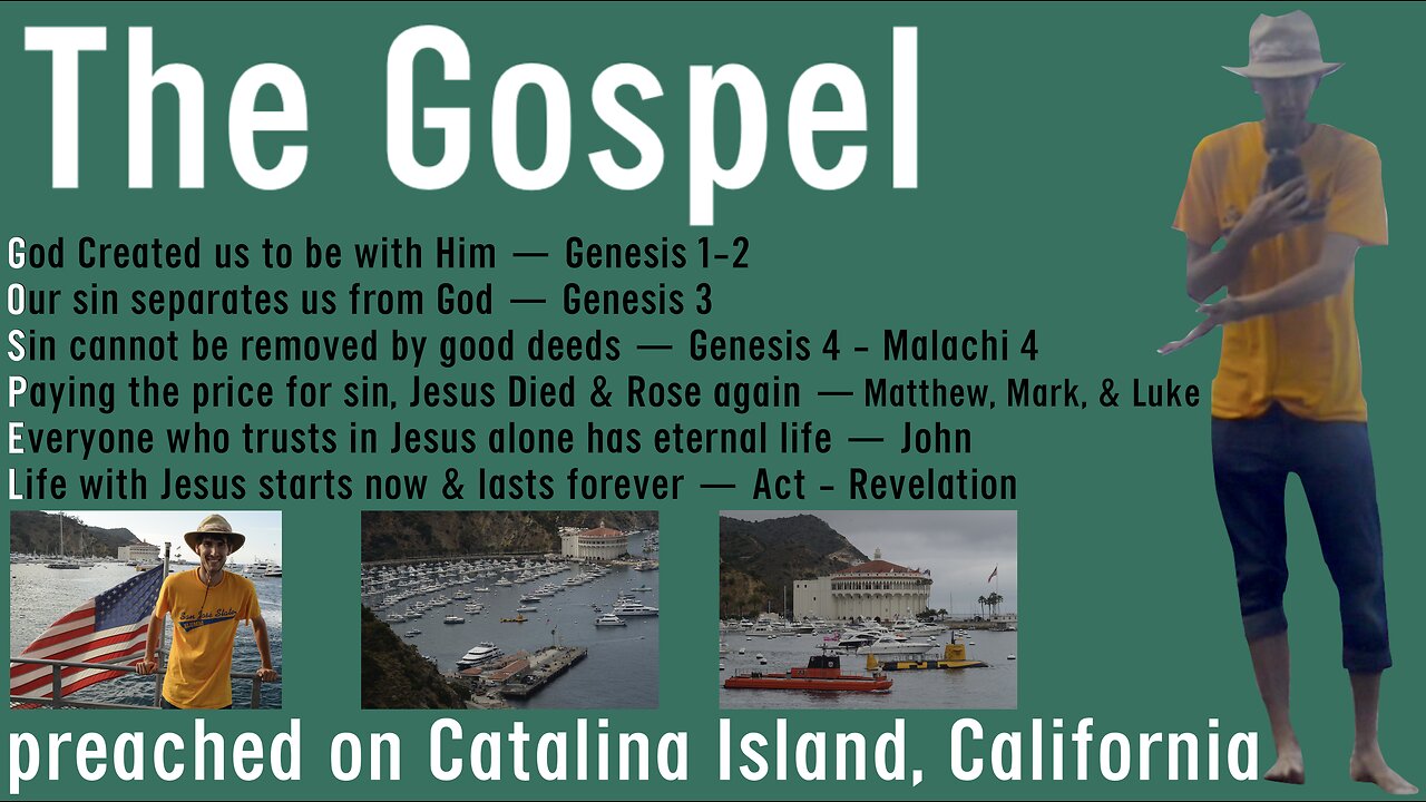 Compendious call from Catalina Island, California to the Gospel ✝️ G-O-S-P-E-L plan of Salvation 🙏🏻