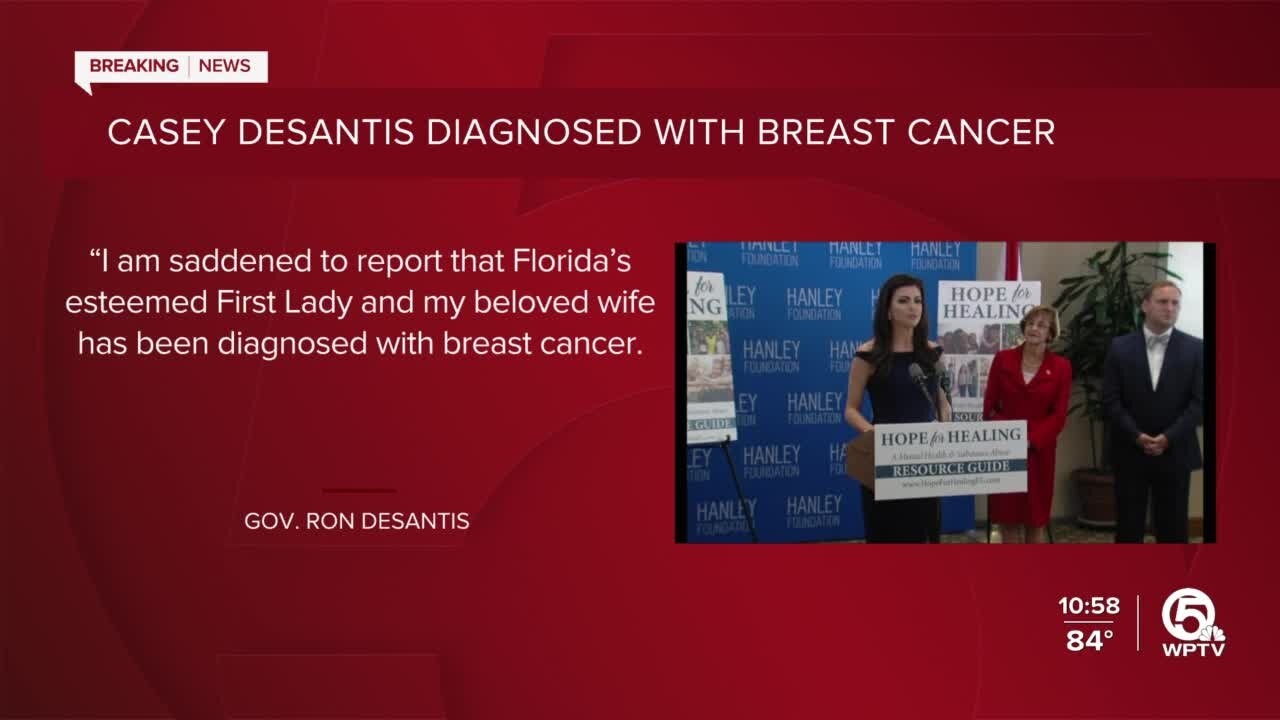 Florida's first lady diagnosed with breast cancer