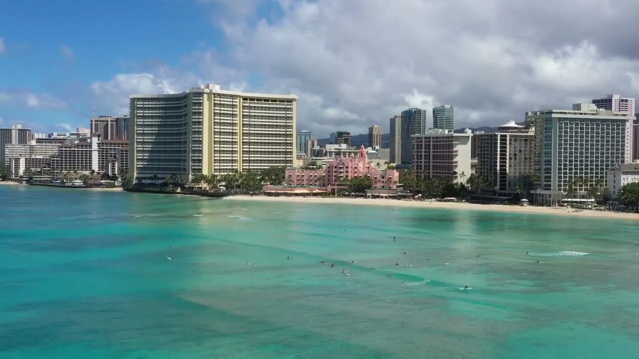 Drone Footage Of Building Near The Beach