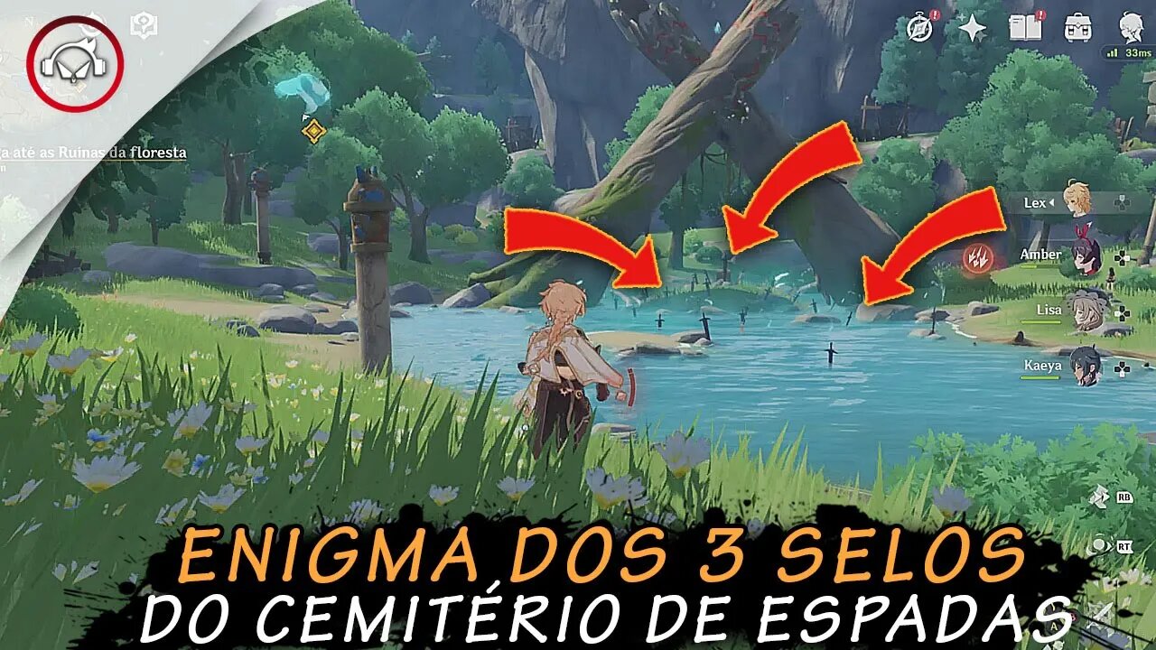 Genshin Impact, Enigma dos 3 SELOS do cemitério de ESPADAS | Super Dica PT-BR