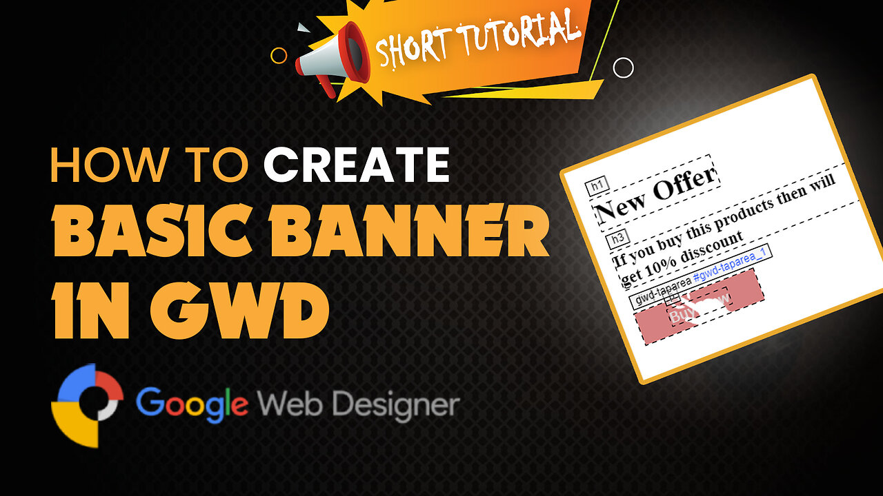 How to create basic banner in google web designer