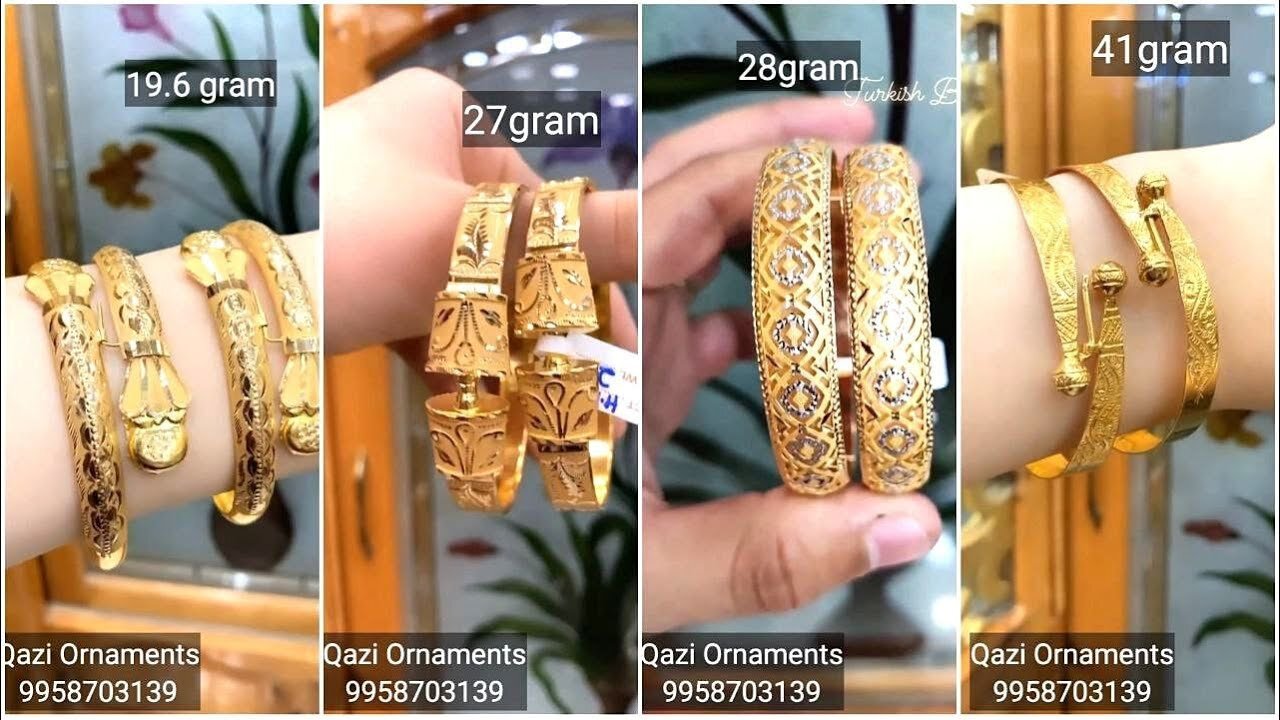Hallmark Gold bangles collection with weight! goldbanglesdes