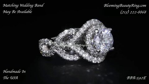 BBR 592E Engagement Ring By BloomingBeautyRing com