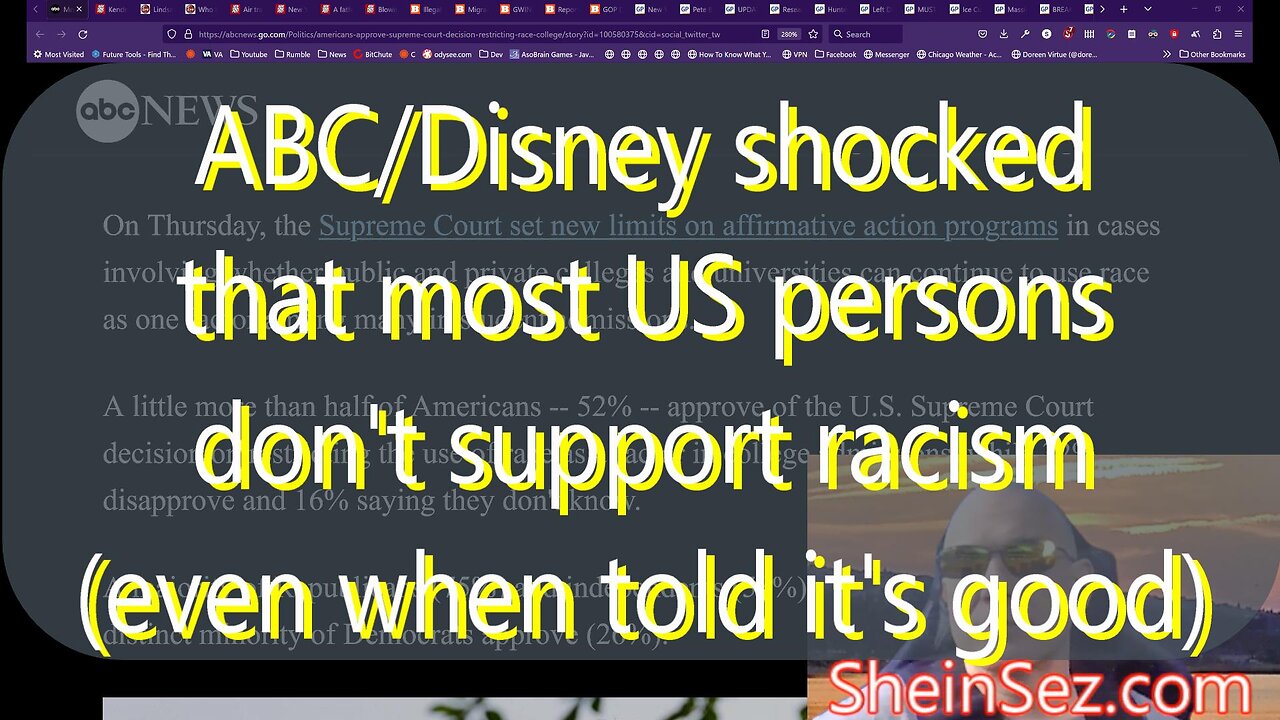 Racists are shocked most US persons don't support institutional racism -SheinSez 218