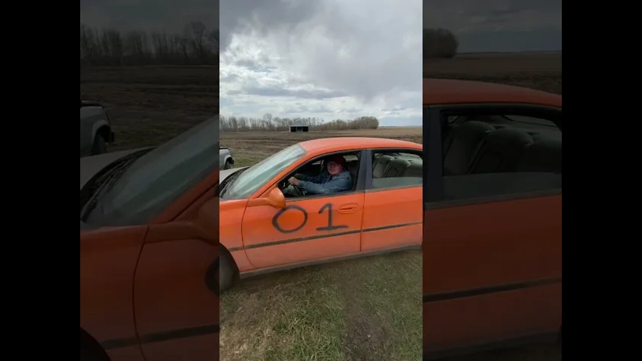 Tim hitting the Dekota with his car