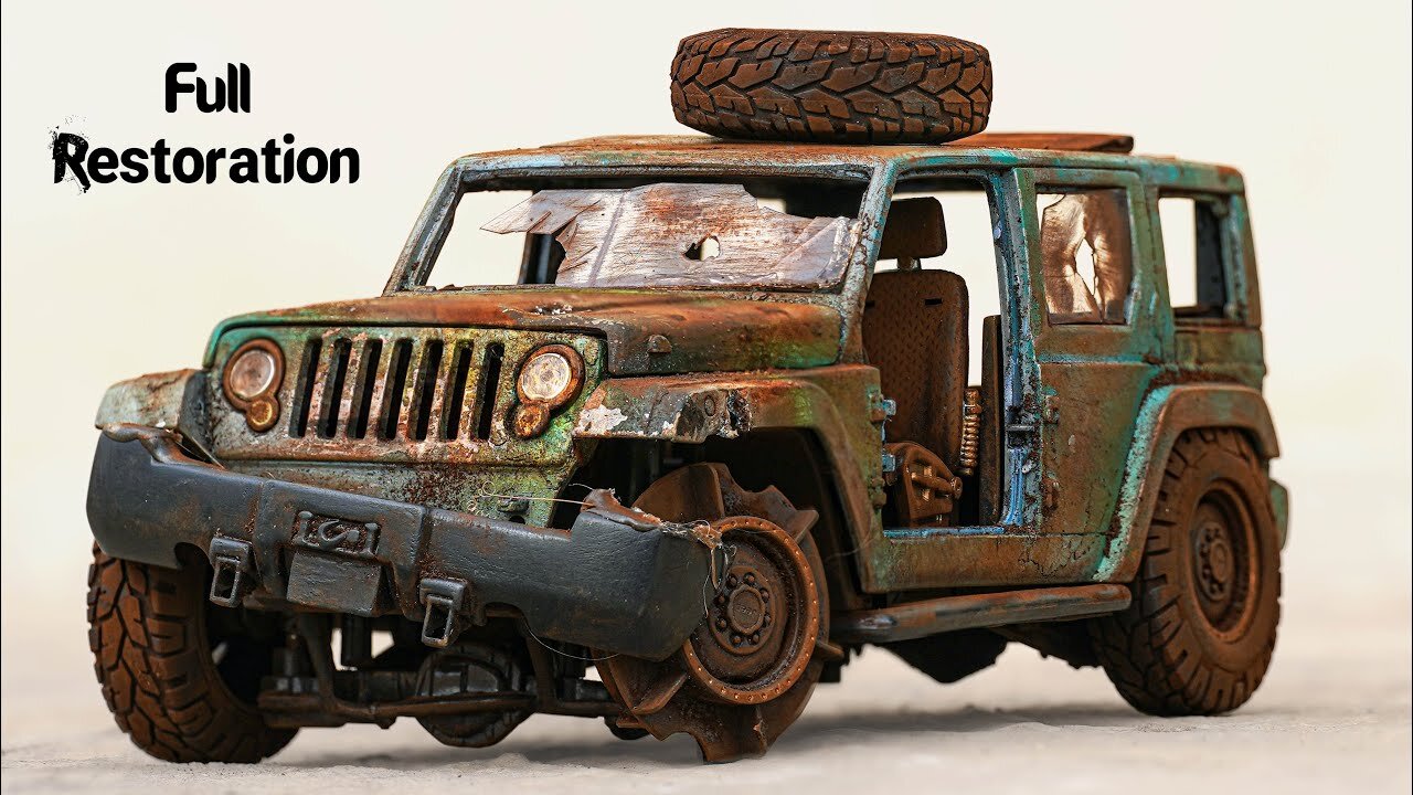 Abandoned Jeep 4x4 Model Car Full Restoration