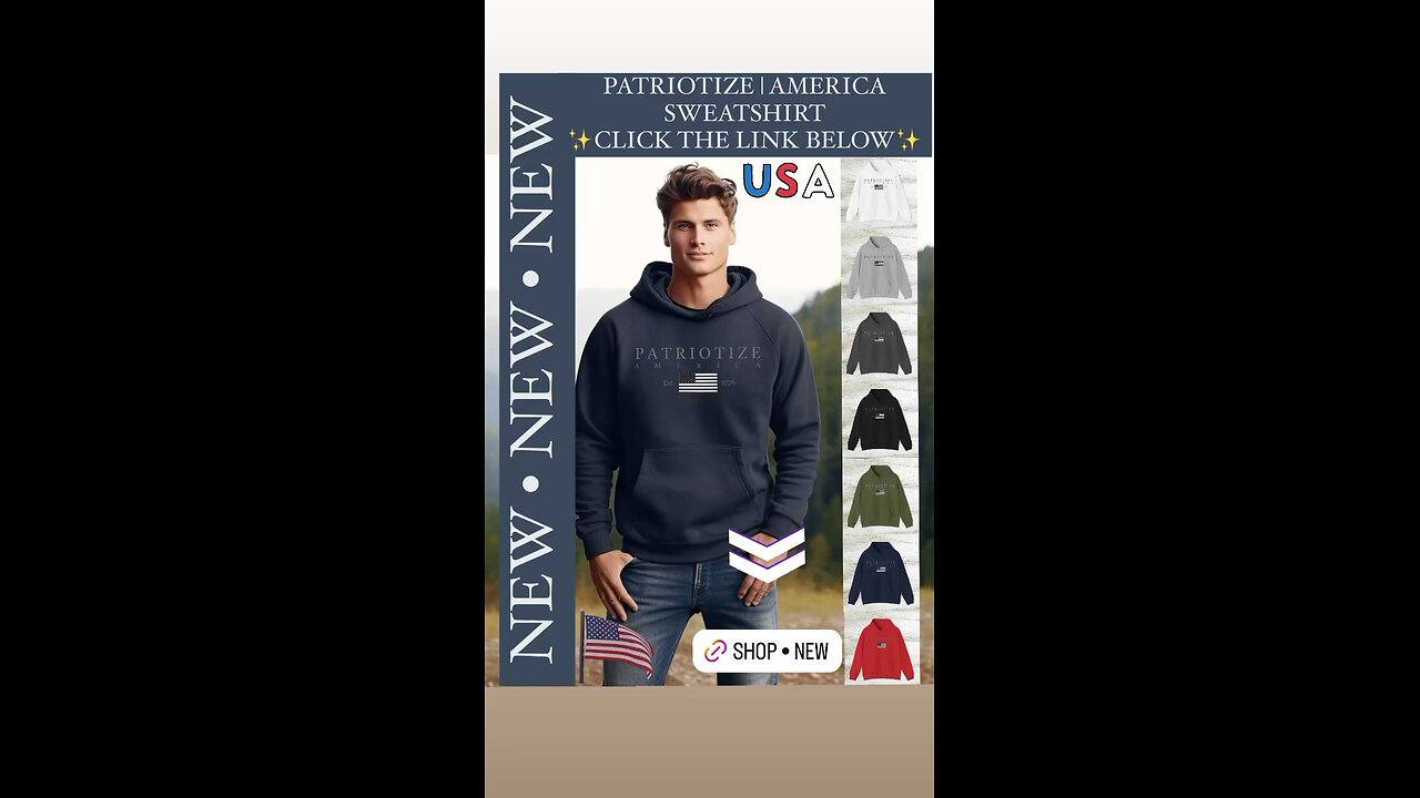 🇺🇸❤️🤍💎 PATRIOTIZE | AMERICA | 1776 | AMERICAN FLAG UNISEX HOODED SWEATSHIRT S-5X