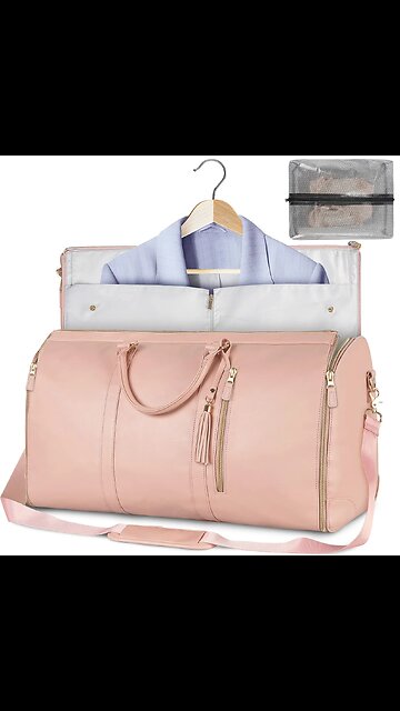 New Women's Large PU Folding Suit Storage Bag Large capacity bag