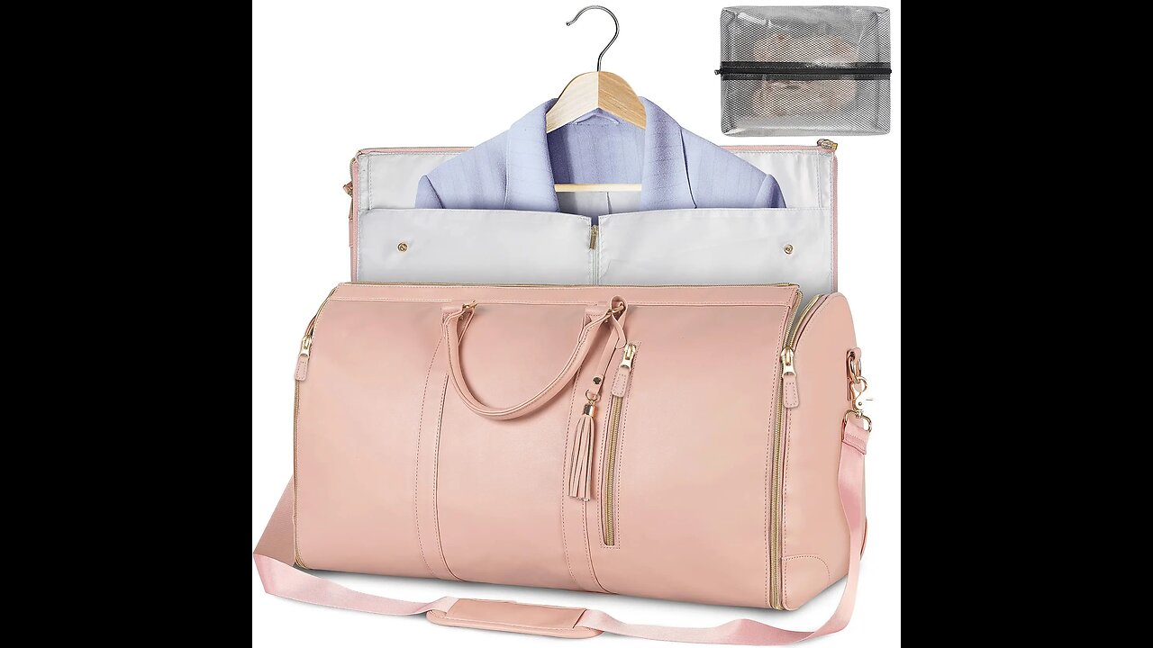 New Women's Large PU Folding Suit Storage Bag Large capacity bag