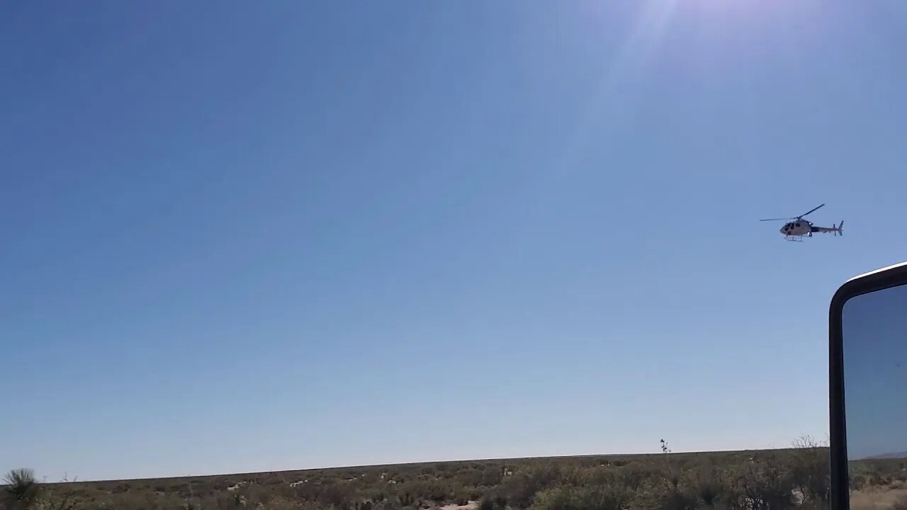 BORDER PATROL HELICOPTER AT WORK