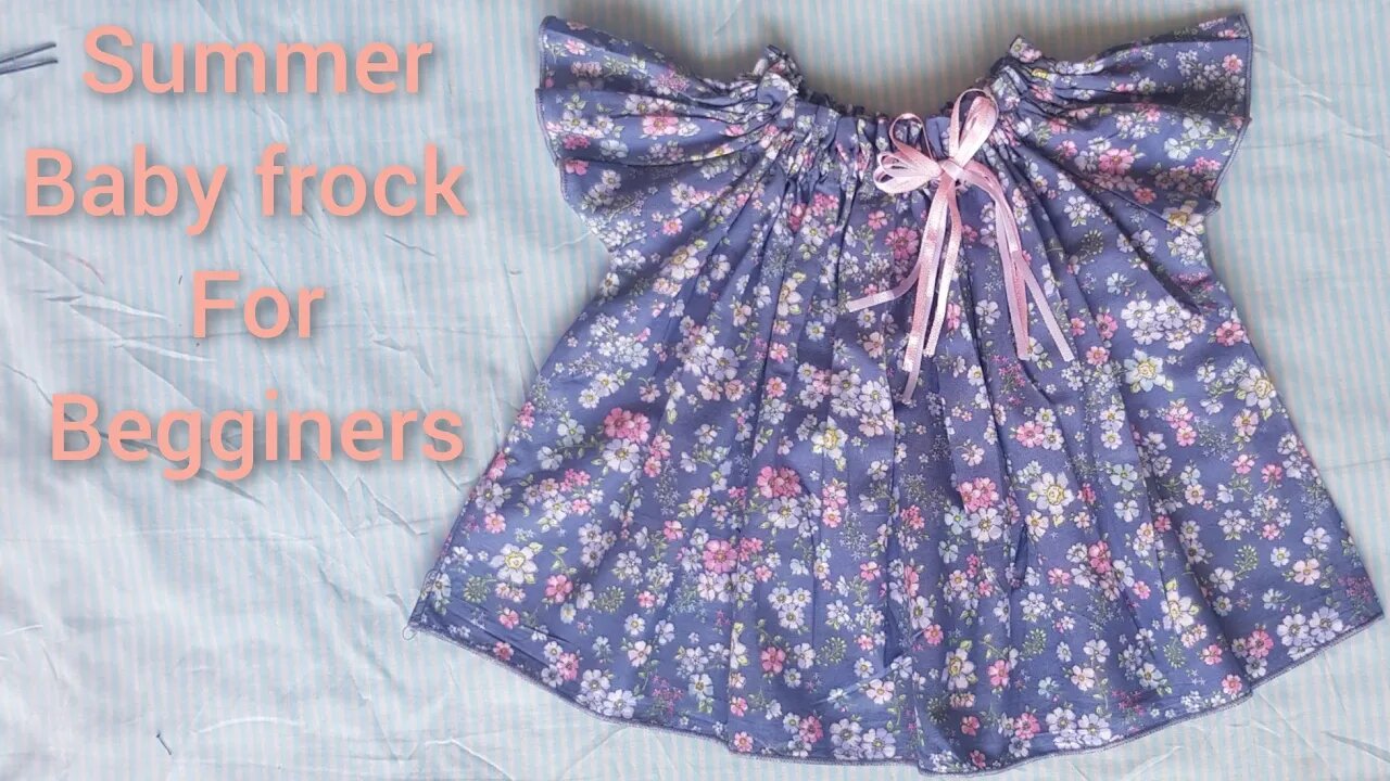 Summer baby frock cutting and stitching for begginers.