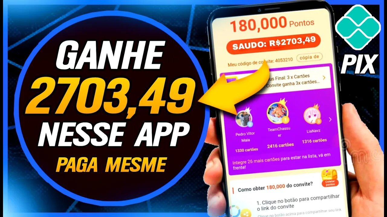 [Urgente😱o Melhor] GANHE ATÉ R$ 2703,49 NESSE APLICATIVO- aplicativo pra ganhar dinheiro na internet