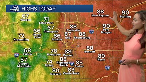 Warm and breezy Sunday